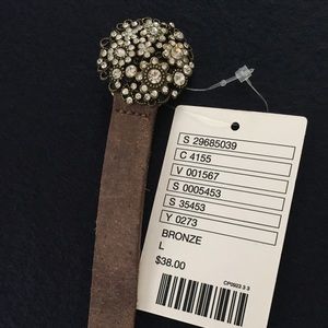 Embellished leather belt